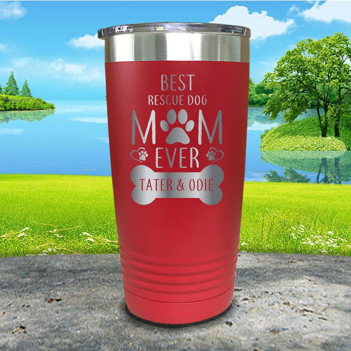 Rescue Dog Mom Personalized Engraved Tumbler