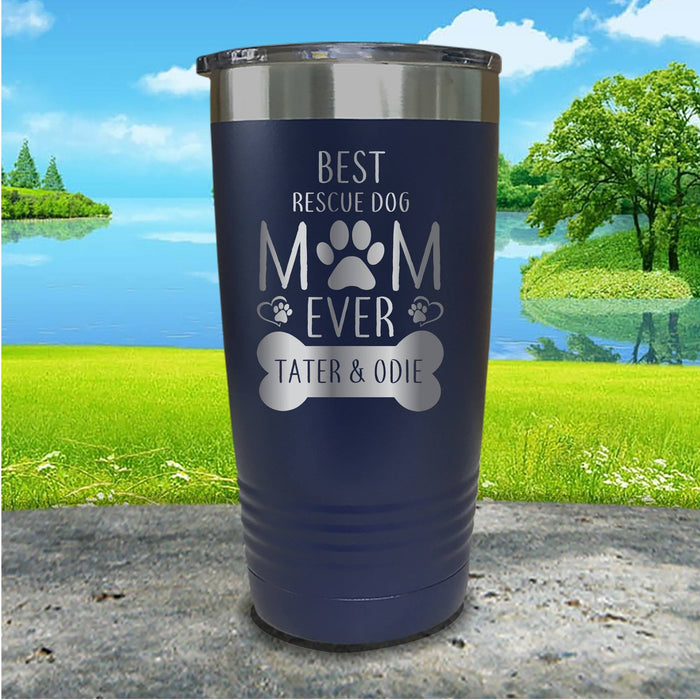 Rescue Dog Mom Personalized Engraved Tumbler