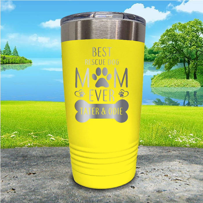 Rescue Dog Mom Personalized Engraved Tumbler