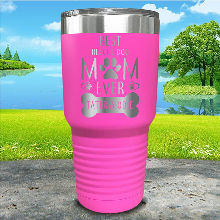 Rescue Dog Mom Personalized Engraved Tumbler