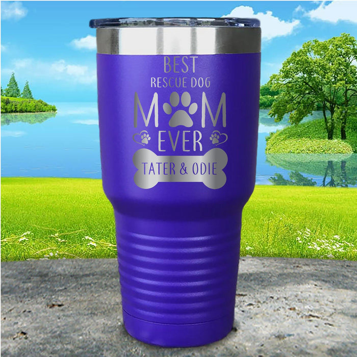 Rescue Dog Mom Personalized Engraved Tumbler