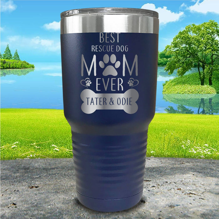 Rescue Dog Mom Personalized Engraved Tumbler