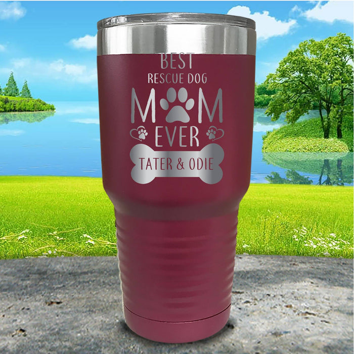 Rescue Dog Mom Personalized Engraved Tumbler