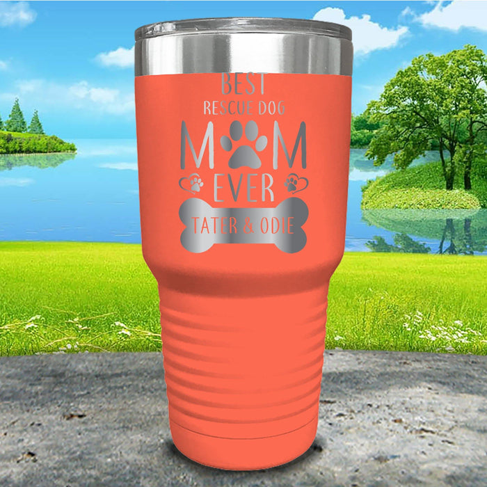 Rescue Dog Mom Personalized Engraved Tumbler