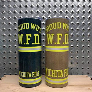 Firefighter Personalized Turnout Full Wrap Sublimated Printed Tumbler