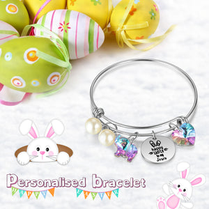 Custom Personalized Easter Bangle Bracelet