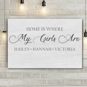 Home Is Where Personalized Premium Canvas
