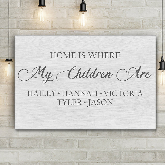 Home Is Where Personalized Premium Canvas