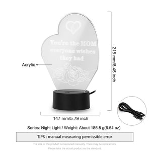 Mother's Day Heart Shaped Night Light