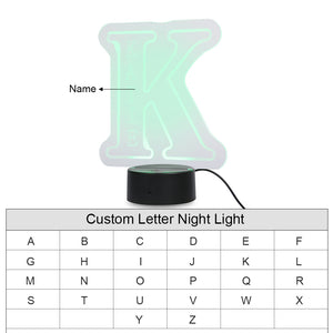 Custom Letter and Name Night Light