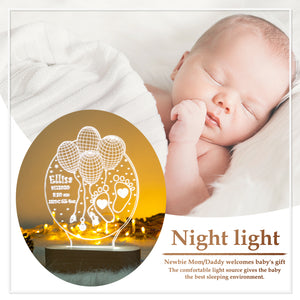 Personalized Balloon Name Night Light Lamp