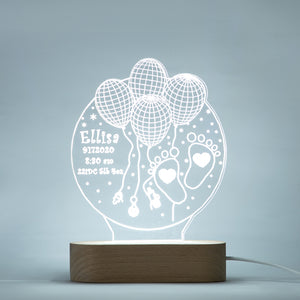 Personalized Balloon Name Night Light Lamp