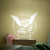 Personal Message Acrylic Night Light Heart and Wings