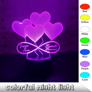 Personalized Infinity Heart Night Light