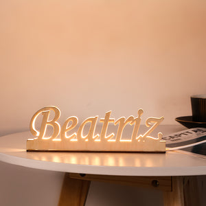 Personalized Wooden, Engraved Nightlight