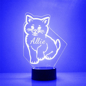 Custom Name Cat Night Light