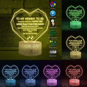'To My Mommy To Be' Heart Shaped Night Light