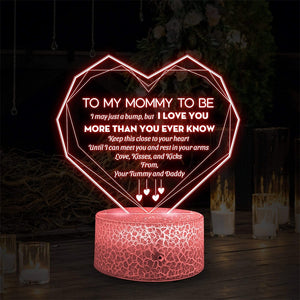 'To My Mommy To Be' Heart Shaped Night Light