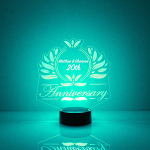 Custom Acrylic Anniversary Night Light