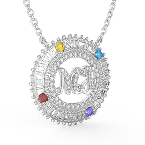 Custom 3D Jewelry Letter, Names and Birthstone Necklace