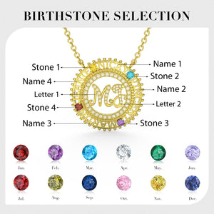 Custom 3D Jewelry Letter, Names and Birthstone Necklace