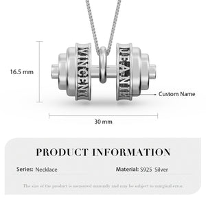 Custom 3D Jewelry Dumbbel Couple Necklace