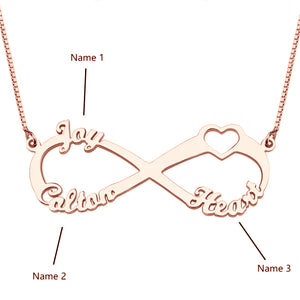 Custom Infinity Three Name Necklace