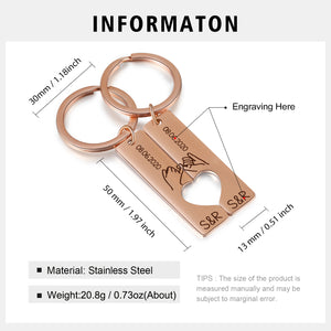 Custom Couple Keychain