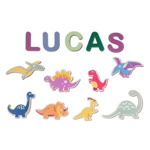Personalized Name With 8 Fun Dinosaurs Wooden Puzzle