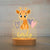Custom Name Cartoon Giraffe Night Light