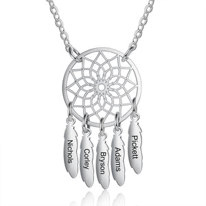 Personalized Stainless Steel Dreamcatcher Necklace