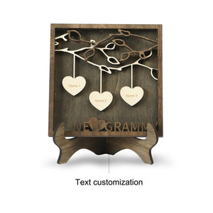 Wooden Family Tree Display Sign with Customized Title