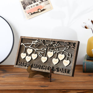 Wooden Family Tree Display Sign with Customized Title