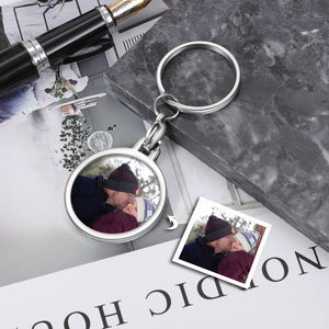 Personalized Stainless Steel Photo Keychain