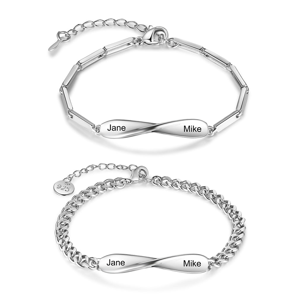 Infinity Love CZ Crystal Bracelet | Couple Bracelets – D' Charmz