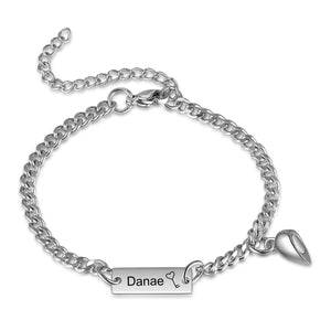 Personalized Cuban Chain Magnetic Couple Bracelets Key and Lock Matching Bracelet Love Gifts