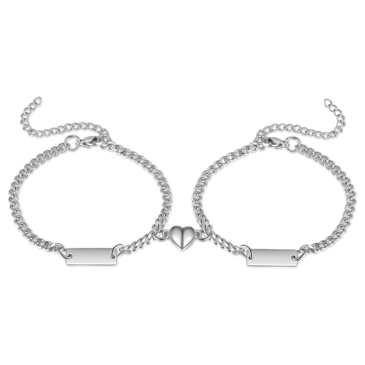 TINYSOME Couple Bracelets with Lock for Key Bangles 2 Pcs Lover Heart  Bracelets for Women - Walmart.com