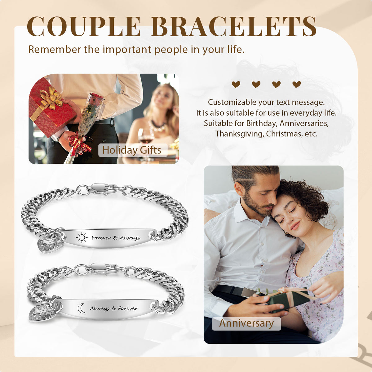 Magnetic Couple Bracelets - Set Of Two | Bracelets for boyfriend, Couple  bracelets, Lovers bracelet
