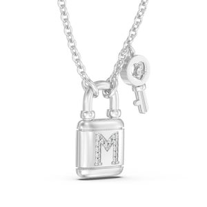 Personalized 3D Jewelry Lock and Key Necklace