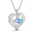 Custom 3D Perfect Pair Filled Heart Necklace For Couples Or Mom Of 2