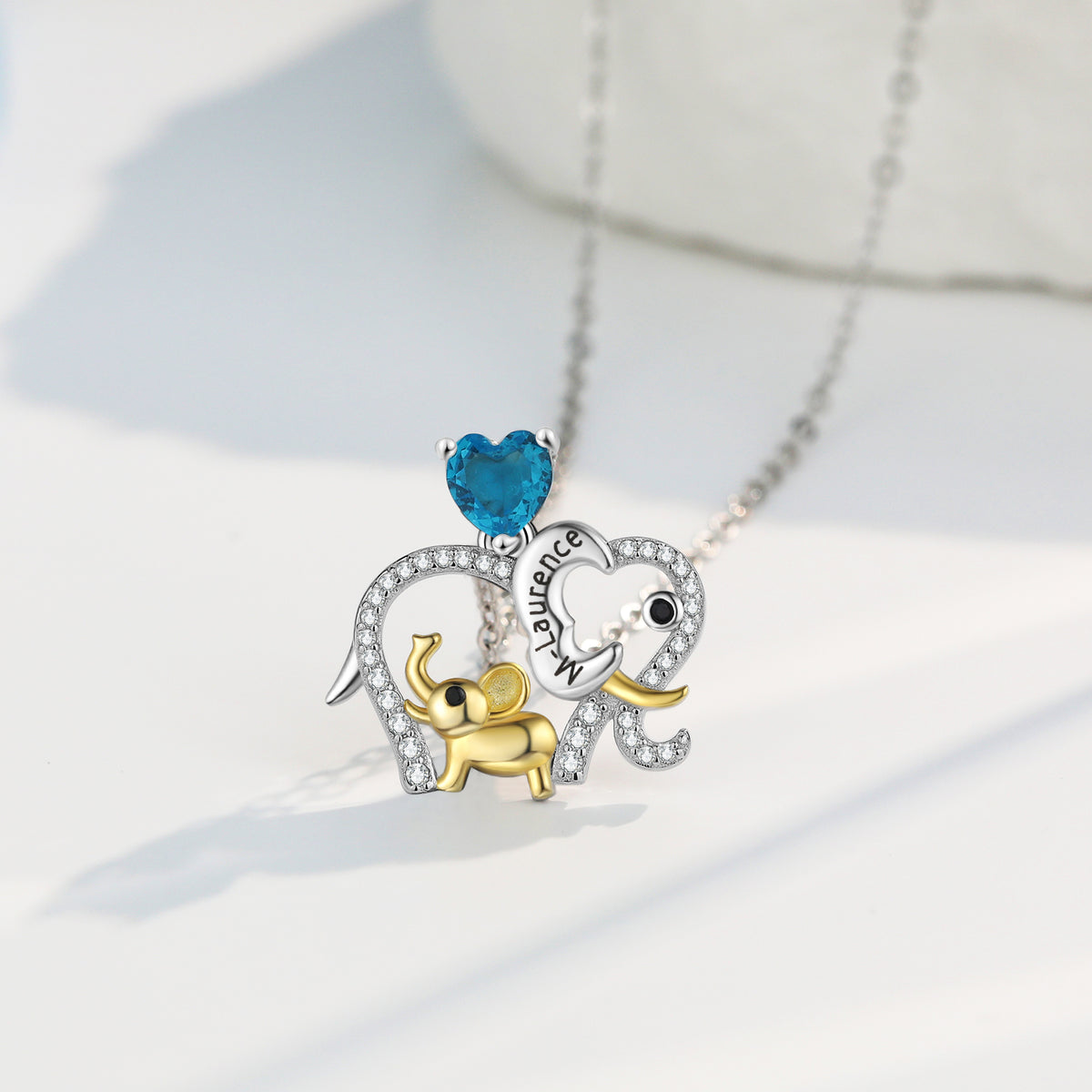 Elephant Birthstone Necklace 2024 | thoughtperfect.com