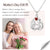 Custom Mother and Child Upside Down Heart Necklace With Engraved Name and Heart Simulated Birthstone.