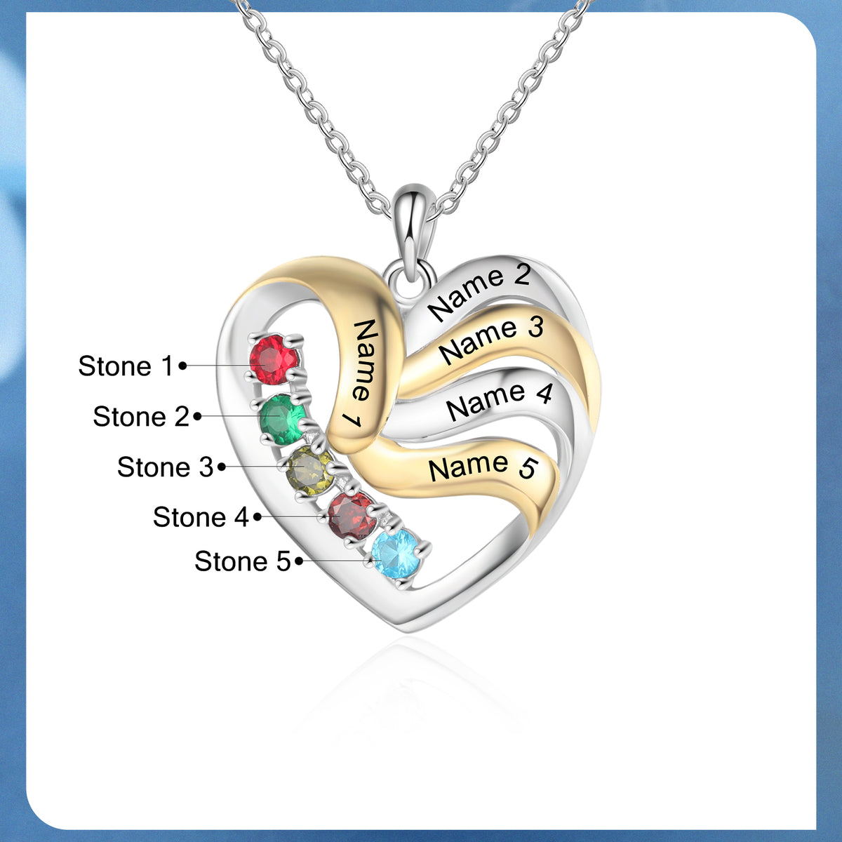 Personalized Birthstone Jewelry Mommy Necklace - CG423N_0.5. Starts at –  Chic in Gold