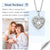 Heart Locket Necklace with Photo and Personalized Engraving on the back , Simulated Diamonds and Pearl Locket Necklace