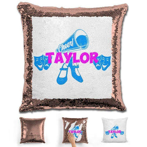Cheer Dance and Drama Personalized Magic Sequin Pillow Pillow GLAM 
