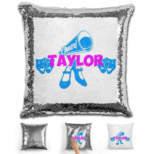 Cheer Dance and Drama Personalized Magic Sequin Pillow Pillow GLAM 