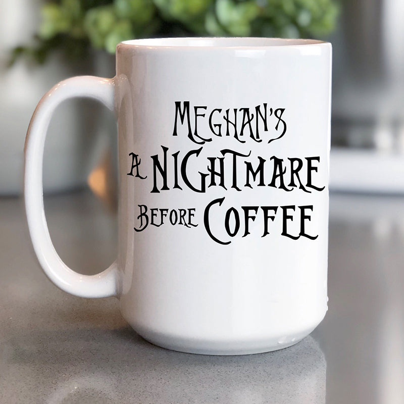 Nightmare Before Coffee Personalized Mug (Custom)