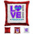 Personalized LOVE Color Guard Magic Sequin Pillow Pillow GLAM Red Purple 