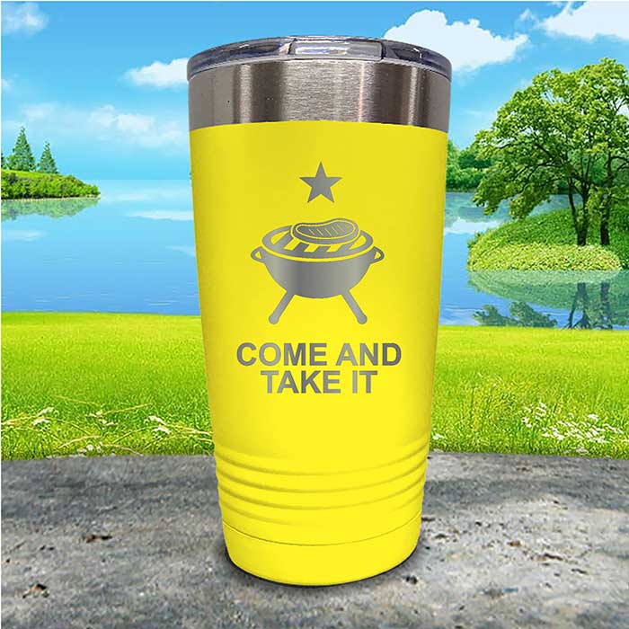 Come and Take It Tumbler - 4th of July BBQ Grill Design