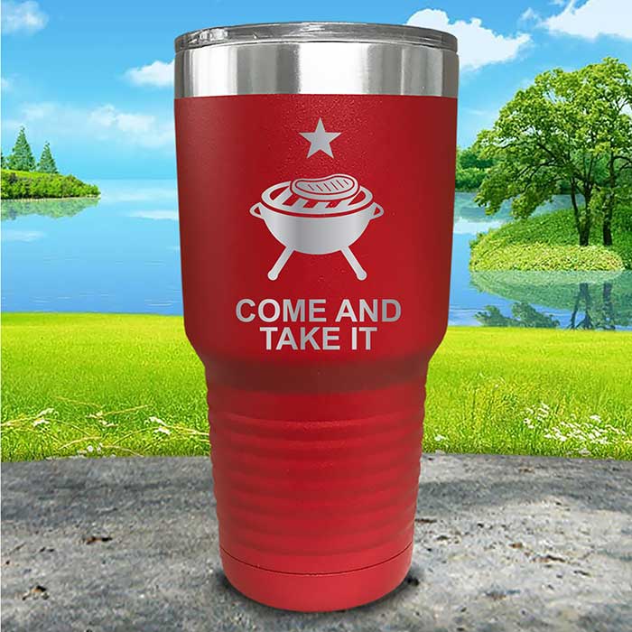 Come and Take It Tumbler - 4th of July BBQ Grill Design